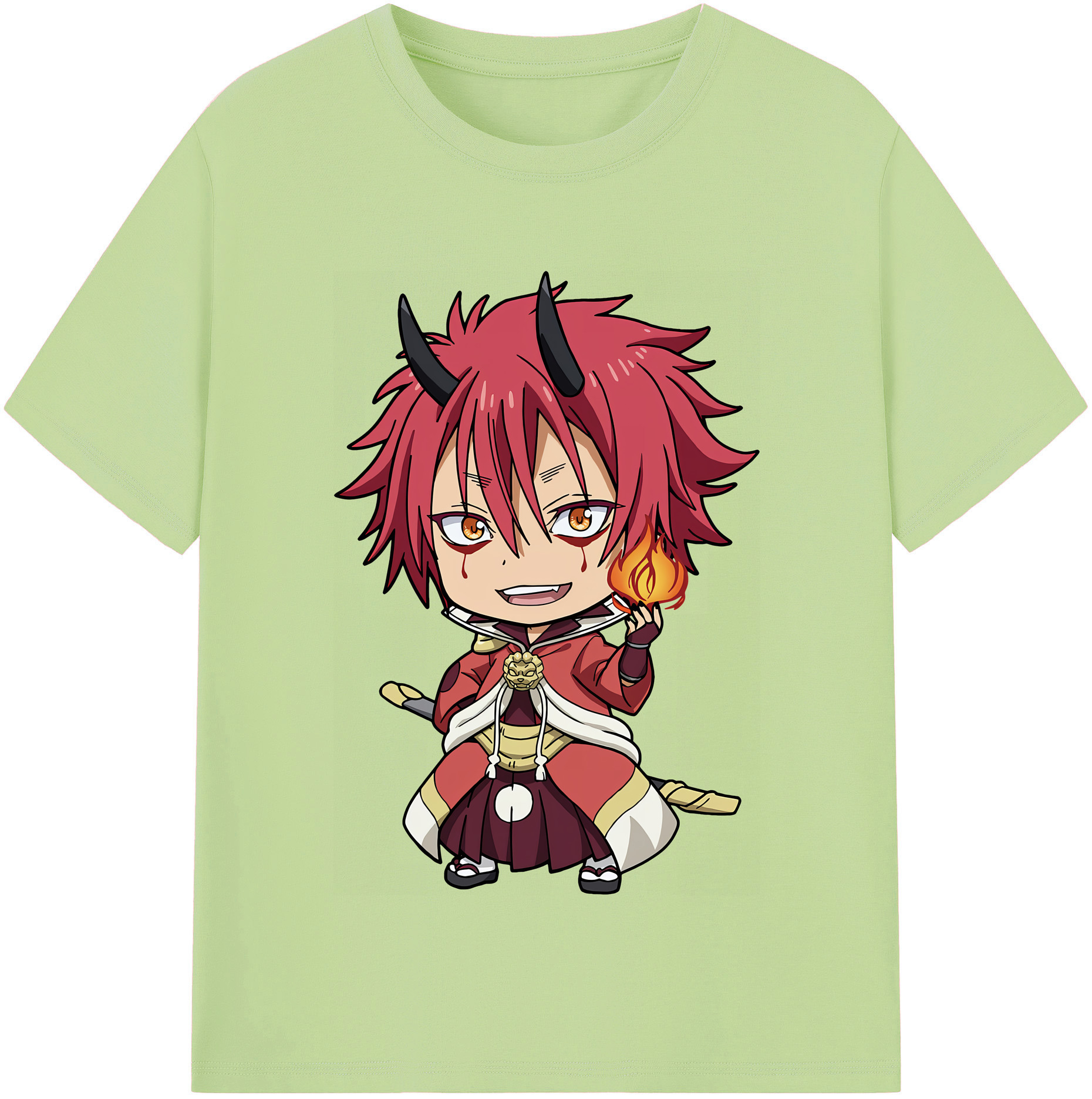 （画像用） 転スラ Regarding Reincarnated to Slime 綿100％半袖Tシャツ（フロントプリント）